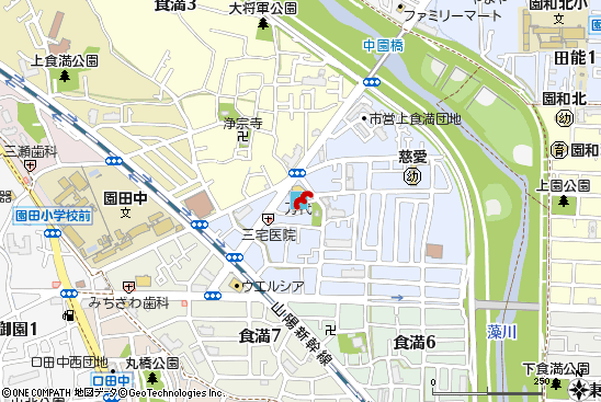 尼崎食満店付近の地図